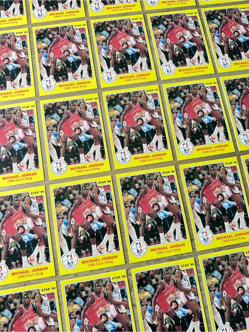Michael Jordan Lot of (100) 1985 Star Court Kings #18 Novelty Basketball Cards.